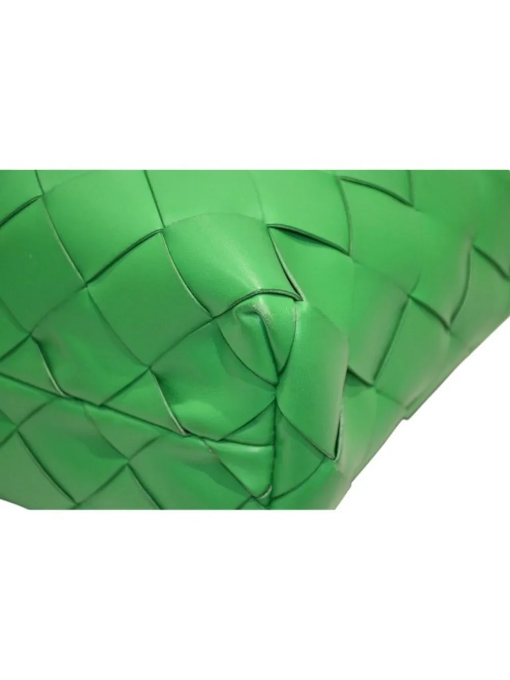 Bottega Veneta Intrecciato Handbag Green Calfskin Gold